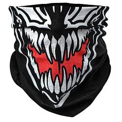 BlackNugget Venom Ghost Ninja Karneval Fasching gesichtsmaske gesichtsschal bandana sturmhaube funktionshaube gesichtshaube stirnhaube kopfbedeckung halsbedeckung stirntuch stirnband bekleidung von BlackNugget