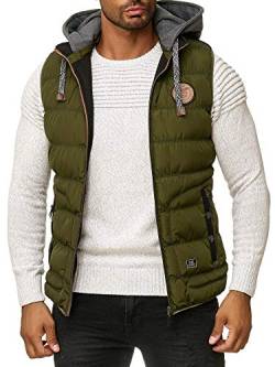 Blackrock Herren Outdoor-Weste - Slim-Fit - Abnehmbare Kapuze und Stehkragen - Moderne Stepp-Weste - Khaki XXL von Blackrock