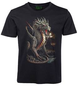Blackshirt Company Kinder T-Shirt Drache Dragon Shirt Größe 128 von Blackshirt Company