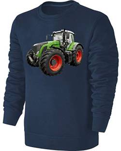 Blackshirt Company Traktor Kinder Sweatshirt Schlepper Pullover Blau Größe 104 von Blackshirt Company