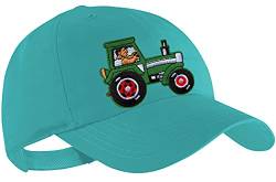 Blackshirt Company Traktor Schildmütze Kinder Base Cap Grüner Schlepper Farbe Türkis von Blackshirt Company