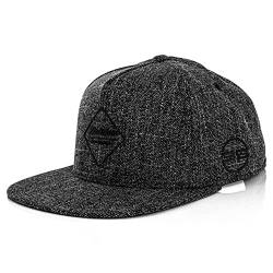 Blackskies Apollon Snapback Cap | Schwarz Grau Weiß Schirm Herren Basecap Premium Baseball Mütze Kappe Wolle von Blackskies