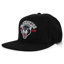 Blackskies Black Panther Snapback Cap | Herren Damen Schirm Premium Baseball Mütze Wildkatze Kappe Basecap Kappe Tattoo Old School - Schwarz von Blackskies