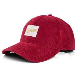 Blackskies Crimson Baseball Cap | Herren Damen Schirm Premium Snapback Trucker Mütze Kappe Basecap Kappe Weinrot von Blackskies