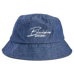 Blackskies EOS Bucket Hat | Herren Damen Unisex Sonnenhut Fischerhut Jeans Denim Dunkelblau von Blackskies
