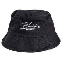 Blackskies EOS Bucket Hat | Herren Damen Unisex Sonnenhut Fischerhut Jeans Denim Schwarz von Blackskies