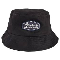 Blackskies Oasis Bucket Hat | Herren Damen Unisex Sonnenhut Fischerhut Pastell Pechschwarz-Navyblau von Blackskies