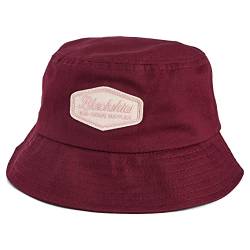 Blackskies Oasis Bucket Hat | Herren Damen Unisex Sonnenhut Fischerhut Pastell Weinrot-Beige von Blackskies