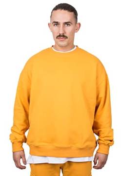Blackskies Oversized Heavyweight Crewneck Sweater | Streetwear Luxus Pullover Herren Damen Sweater Sweatshirt Pulli - Mustard - XX-Large von Blackskies