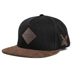 Blackskies Port Snapback Cap Unisex Baseball Mütze Kappe Wildleder Schwarz Burgundy Beige Suede, Port Charlotte, Einheitsgröße von Blackskies