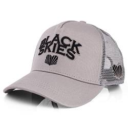 Blackskies Team Baseball Cap | Herren Damen Schirm Premium Snapback Trucker Mütze Kappe Basecap Kappe Grau von Blackskies