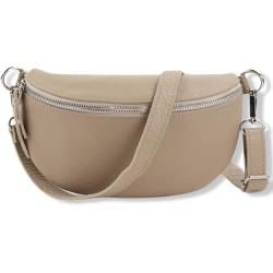 Blade Bauchtasche Damen Echtleder, stylische Gürteltasche Damen mit Leder abnehmbaren & verstellbaren Breiten Gürtel, Crossbody Bag Damen, Hochwertige Brusttasche für Frauen-BEIGE von Blade