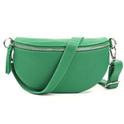 Blade Bauchtasche Damen Echtleder, stylische Gürteltasche Damen mit Leder abnehmbaren & verstellbaren Breiten Gürtel, Crossbody Bag Damen, Hochwertige Brusttasche für Frauen-GRÜN von Blade