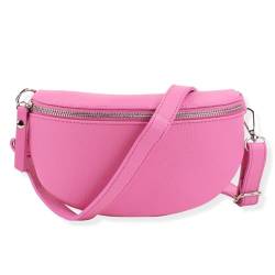 Blade Bauchtasche Damen Echtleder, stylische Gürteltasche Damen mit Leder abnehmbaren & verstellbaren Breiten Gürtel, Crossbody Bag Damen, Hochwertige Brusttasche für Frauen-PINK von Blade