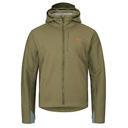 Blaser Tranquility Softshelljacke Oliv - Leise Jagdjacke für die Pirschjagd mit verstellbarer Kapuze - Pirschjagdjacke für Herren lautlos, Größe:L von Blaser