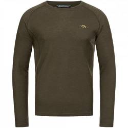 Mens Merino Base Layer Roundneck Jonar - Dark Brown von Blaser