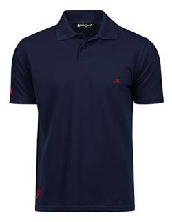 Blasfemus 669 Herren-Poloshirt mit kurzen Ärmeln, bestickt, blau, XL von Blasfemus