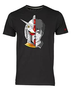 Blasfemus T-Shirt Herren Gundam Roboter Amuro Ray Cartoon 80er Jahre, Schwarz , Large von Blasfemus