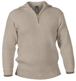 Blauer Peter - Merino Troyer - Pullover - 10 Farben, Farbe:Beigemeliert, Größe:48 von Blauer Peter