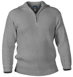 Blauer Peter - Merino Troyer - Pullover - 10 Farben, Farbe:Hellgraumeliert, Größe:46 von Blauer Peter