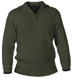 Blauer Peter - Merino Troyer - Pullover - 10 Farben, Farbe:Oliv, Größe:52 von Blauer Peter