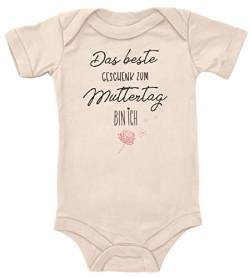 Blauer-Storch Baby Body Das beste Geschenk zum Muttertag bin ich Puste-Blume Geschenk zur Geburt zum Geburtstag für Kleinkind Kurzarm Bio Baumwolle von Blauer-Storch