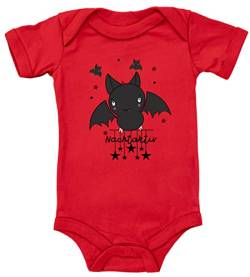 Blauer-Storch Baby Body Nachtaktiv Fledermaus Sterne Geschenk für Kleinkind Kurzarm Bio Baumwolle von Blauer-Storch