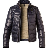 Blauer. USA Herren Steppjacke blau Mikrofaser unifarben von Blauer. USA