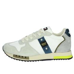 Scarpe Blauer sneaker Queens in suede/ tessuto mesh white/ taupe US24BU01 S4QUEENS01/NUB 43 von Blauer