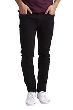 BlauerHafen Herren Designer Jeans Stretch Jeanshose Designer Casual Relaxed Regular Slim Fit Hose Destroyed Look Denim 5 Pocket Jeanshose Designer Hose Denim (Schwarz, 30W / 32L) von BlauerHafen