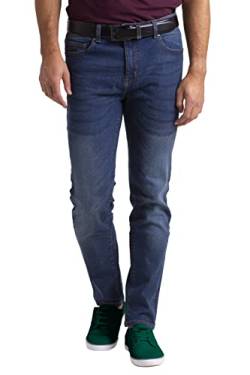 Herren Jeans Schlanke Passform Flexibel lässig Klassisch Strecken 5 Taschen Essentials Jeanshose Alle Taillenumfang 28-40 (Dunkel Blau, 32W / 34L) von BlauerHafen