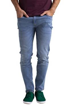 Herren Jeans Schlanke Passform Flexibel lässig Klassisch Strecken 5 Taschen Essentials Jeanshose Alle Taillenumfang 28-40 (Hell Blau, 30W / 30L) von BlauerHafen
