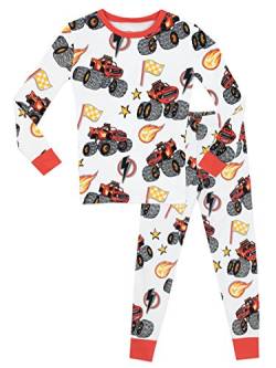 Blaze and The Monster Machines Schlafanzug Jungen | 100% Baumwolle Schlafanzüge für Kinder | Monstertruck Pyjama Junge 110cm von Blaze und die Monster-Maschinen