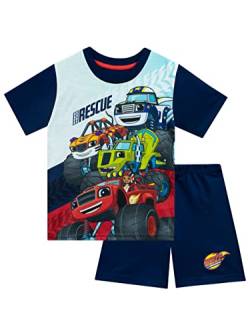 Blaze und die Monster-Maschinen Pyjamas für Kinder I Jungen Pyjamas Monster Trucks und Autos | Blau | 92 | Offizielle Merchandise-Artikel von Blaze und die Monster-Maschinen