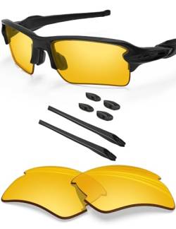 BlazerBuck Anti-salz Ersatzgläser für Oakley Flak 2.0 XL OO9188 - HD Gelb von BlazerBuck