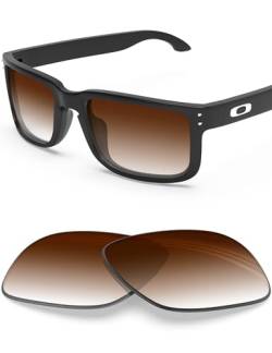 BlazerBuck Anti-salz Polarisierte Ersatzgläser für Oakley Holbrook OO9102 - Brauner Farbverlauf von BlazerBuck