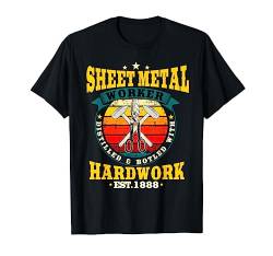Sheet Metal Worker Gifts Funny Distilled With Hard Work T-Shirt von Blecharbeiter