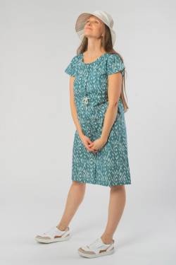 Ikatty Linen Kleid aus Leinen & Bio Baumwolle, Leinen & Hanf von Bleed