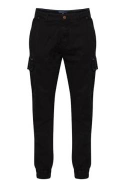 BLEND BHBHNAN Herren Cargohose Lange Hose mit Stretch und elastischer Beinabschluss Regular Fit, Größe:W34/32, Farbe:Black (70155) von Blend