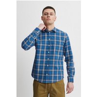 Blend Langarmhemd Kariertes Holzfäller Hemd Basic Freizeit Shirt aus Baumwolle 5088 in Blau von Blend