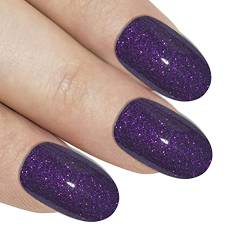 Falsche Nägel Bling Art Gel Poliert Glitzer 24 Kunstnägel Mittel Tipps mit Kleber (Andromeda Gel) von Bling Art