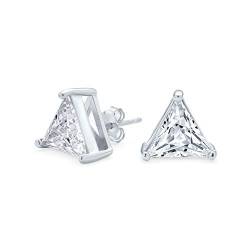 2.5Ct Triangle Shaped Cubic Zirconia Korb Set Trillion Cut Cz Stud Earrings For Men Freundin .925 Sterling Silver von Bling Jewelry