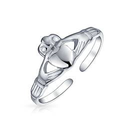 Bff Spirituell Irish Liebespaar Traditionelle Keltische Claddagh Herz Midi Zehenring Band Für Teenager Frauen .925 Silber Sterling Einstellbar von Bling Jewelry