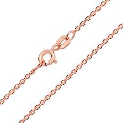 Bling Jewelry Einfache Dünne 2MM Roségoldplattierte .925 Sterling Silber Rolo Kabelkette Für Frauen 20 Zoll von Bling Jewelry