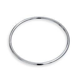 Bling Jewelry Einfacher Stapelbarer 3Mm Glatt Polierter Kuppelarmreif Mit Abgerundeter Kante Aus .925 Sterling Silber Für Frauen Und Jugendliche von Bling Jewelry