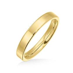 Bling Jewelry Schlichte Einfache Dünne Zigarre Flache Paare Titan Eheringe Für Männer Für Frauen Poliert Gold-Ton Kompfort Fit 3Mm von Bling Jewelry