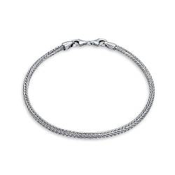 Einfache .925 Sterlingsilber Kette Fuchsschwanz Weizen Armband Für Starter Charme Passt Europäischen Perlen Für Frauen 7.5 Inch von Bling Jewelry