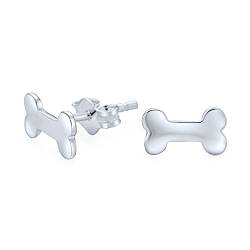 Minimalistische Winzige Kleine Haustier Welpe Tierliebhaber Hundeknochen Ohrstecker Für Frauen Teen .925 Sterling Silber von Bling Jewelry