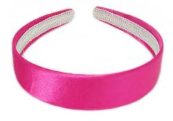 2.5cm Hot Pink Satin Covered Alice Band Head Band Hair Accessory von Bling Online.