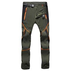 Arbeitshosen Männer Herbst Winter Trekkinghose Reißverschluss Taschen Hose Jogger Cordhose Stretch Slim Fit Fitnesshose Outdoor Tactical Hose für Jagd Wandern Camping von Blingko